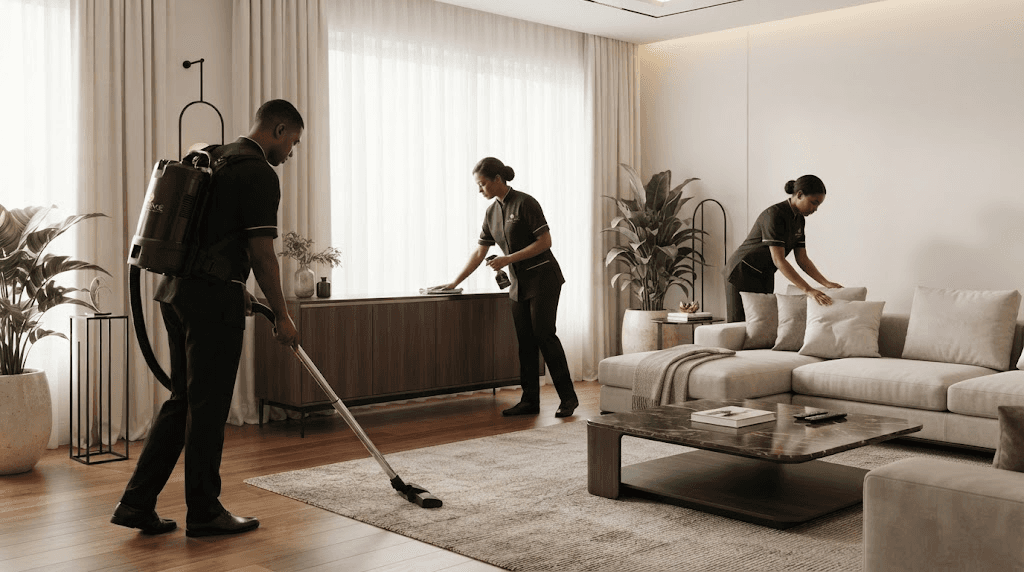 Eminence Cleaning Company team at work